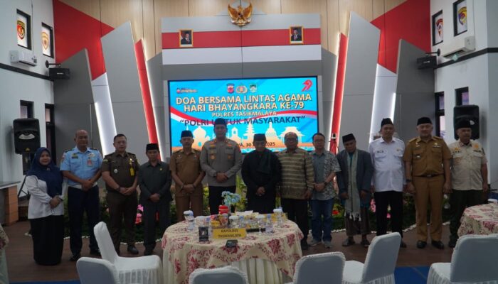 Lintas Agama Bersatu, Polres Tasikmalaya Gelar Doa Bersama di Hari Bhayangkara ke-79