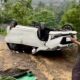 Mobil Grand Livina Terjun ke Jurang di Tikungan Cingere Gentong, Diduga Akibat Jalan Licin