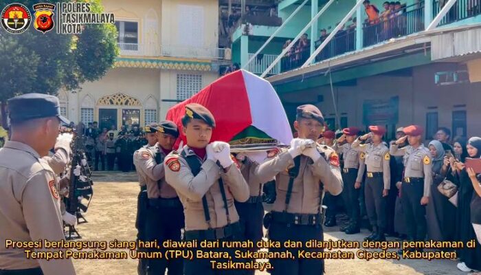 Aipda Ana Taryana Berpulang, Polres Tasikmalaya Kota Beri Penghormatan Terakhir
