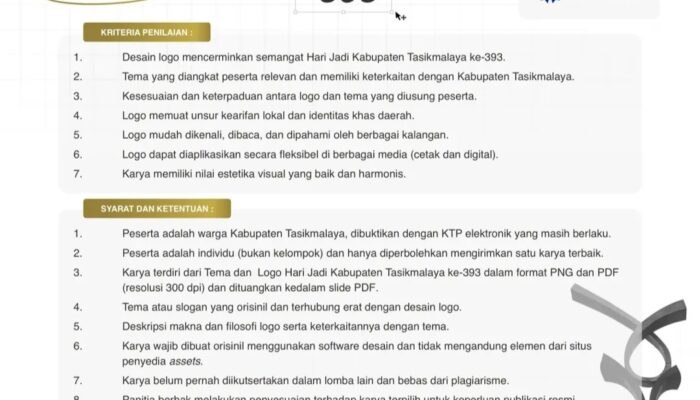 Pemerintah Kabupaten Tasikmalaya Gelar Sayembara Desain Logo dan Tema HUT ke-393, Total Hadiah Jutaan Rupiah 2 Screenshot 20250711 075520 Instagram
