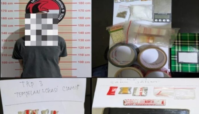 Polres Tasikmalaya Kota Amankan Tersangka Narkotika dengan Barang Bukti 106 Gram Sabu