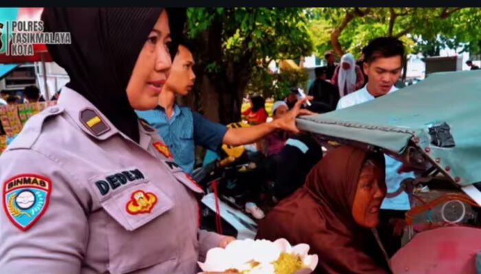 Polwan Polres Tasikmalaya Kota Gelar Aksi Sosial “Seribu Piring Seribu Senyuman” dalam Rangka Hari Jadi ke-78