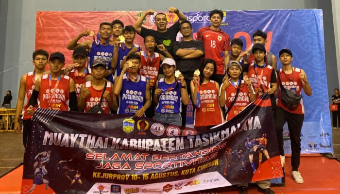Muaythai Kabupaten Tasikmalaya Borong 14 Medali di Kejurprov Jabar 2025
