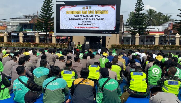 Doa Bersama di Mapolres Tasikmalaya, Ojol hingga Ulama Mohon Keselamatan Bangsa