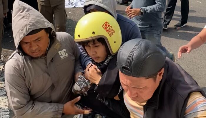 Dua Penyusup Diamankan Polisi Saat Aksi HMI di Kantor Bupati Tasikmalaya 