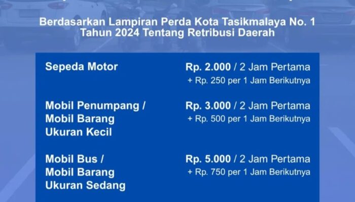 Tanpa Karcis Parkir Gratis, Berikut Tarif Resmi Parkir di Kota Tasikmalaya!