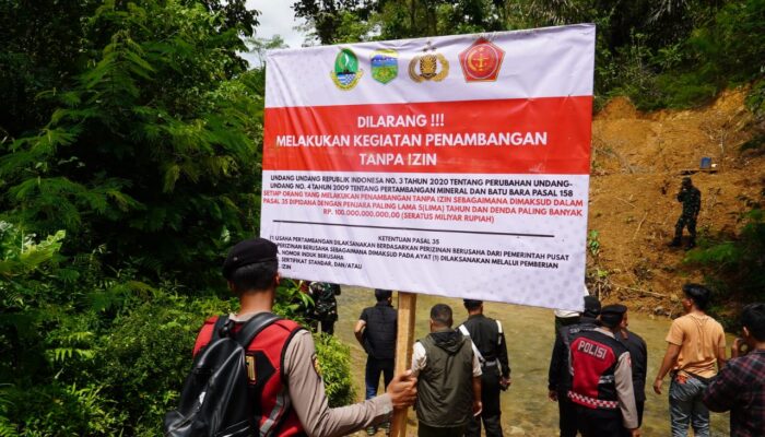 Salopa Gempar! 43 Lubang Tambang Emas Ilegal Ditutup Aparat Gabungan