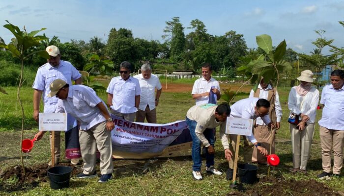 Gerindra–Pemkot Tasikmalaya Tanam Pohon Awal 2026, Dorong Gerakan Hijau dan Sadar Lingkungan