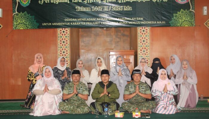 Peringatan Isra Mi’raj di Kodim 0612/Tasikmalaya, Persit Teguhkan Peran Pembinaan Akhlak Keluarga Prajurit