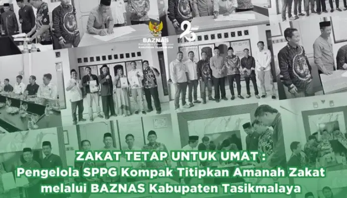 6 SPPG Tunaikan Zakat di BAZNAS Tasikmalaya, Dana Terkumpul Capai Rp 58 Juta